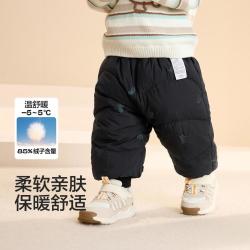 巴拉巴拉 婴幼裤子儿童羽绒裤男童加绒女童裤子秋冬宝宝裤子保暖裤时尚洋气