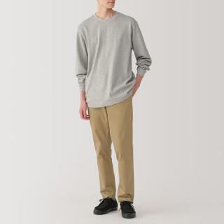 無印良品 MUJI 无印良品 男式 弹力丝光斜纹 修身裤 男士长裤子男装 秋冬