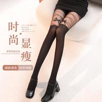 浪莎 女士丝袜女轻薄性感风蝴蝶结绑带拼接不易脱丝