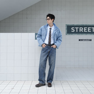 Levi's 男士美式复古Clean Fit578阔腿直筒牛仔裤