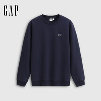 Gap 情侣款logo抓绒圆领合身百搭卫衣