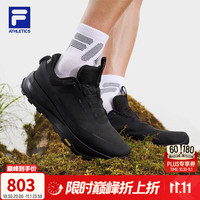 斐乐 眼界2+丨斐乐户外鞋26秋季新款男鞋运动越野缓震厚底BOA徒步鞋 骏马黑-BB 41