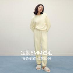 内外 柔软暖绒法兰绒休闲家居服可外穿舒适亲肤保暖