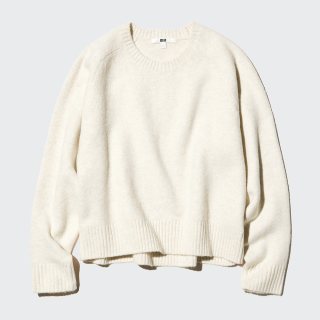 优衣库 souffle yarn舒芙蕾圆领针织衫优衣库女装毛衣毛衫479157