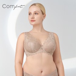 Comfit 蕾丝薄款大胸显小内衣女大码背心文胸CB00171