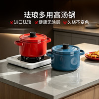德世朗 珐琅锅汤锅焖炖煲汤多功能耐高温不粘炖锅高汤锅