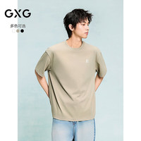 GXG 双11真五折!圆领T恤图案印花上衣短袖针织 新品