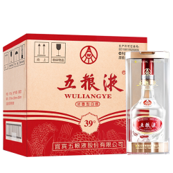 五粮液 39度500mL*6瓶浓香型白酒整箱官方正品保真