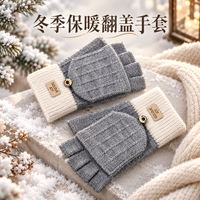 勋阳宇乐 【情侣款】针织毛线手套 DZ96灰