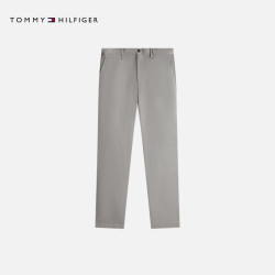 TOMMY HILFIGER Tommy秋冬男装光泽色丁弹力磨毛商务直筒西裤休闲长裤
