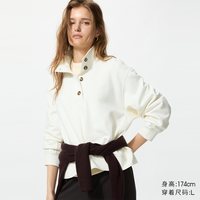 优衣库 纽扣领卫衣优衣库女装/运动衫487585