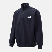 阿迪达斯 男子刺绣logo半拉链卫衣宽松运动休闲套头衫KV5943