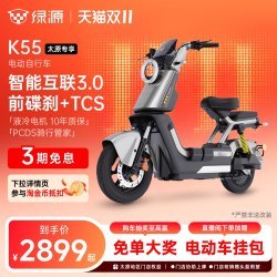绿源 K55新国标长续航智能代步电动自行车 门店自提