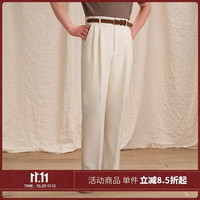 CULTUM 骑兵斜轻薄好莱坞裤男士西裤白色32（西裤）