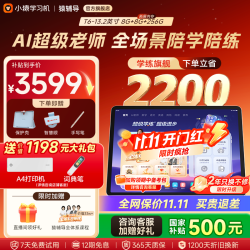 小猿 猿辅导学习机T6 8+256G大内存 超级学练一体机 幼小初高学习平板13.2英寸 T6 8+256G