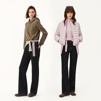 自巧 巧型小个子特绒发热窄版直筒黑色中高腰牛仔裤女2026冬新款