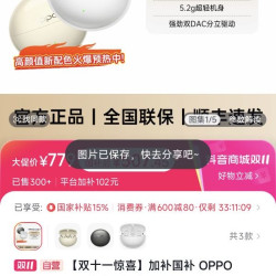 OPPO 加补国补 OPPO Enco Clip2开放式耳机降噪同款 顺丰包邮