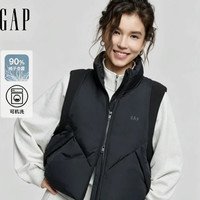 Gap 女士logo胶印轻薄立领羽绒马甲背心