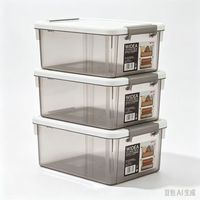 禧天龙 巨夯实防摔收纳盒 3个装 烟熏灰 23*17*10CM