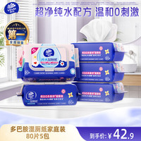 维达 湿厕纸 家庭装 80片*5包