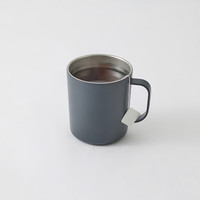 無印良品 MUJI 不锈钢 双层马克杯 办公杯子学生水杯茶杯咖啡杯 炭灰色L 510ml