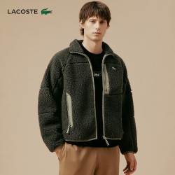 LACOSTE 拼色绒面翻领拉链外套 BH7145
