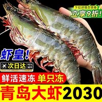 鲜驰 大虾鲜活特大号基围虾青岛海鲜生鲜冻虾白虾水产王牌速冻冷冻新鲜