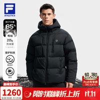 斐乐 男士羽绒服冬季新款健身运动防泼水保暖宽松连帽外套