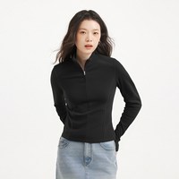 移动端：热风 女士立领修身长袖打底衫