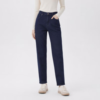 Wrangler 复古牛仔裤女直筒裤休闲长裤百搭 藏青色
