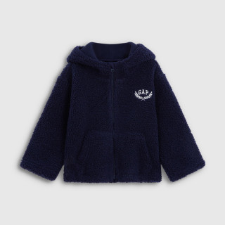Gap 男女幼童小童2026秋季新款仿羊羔绒连帽卫衣儿童装外套