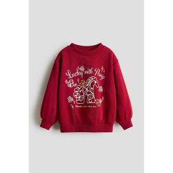 H&M HM童装女童卫衣千金风户外出游长袖加绒上衣1313971