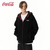 百亿补贴:可口可乐 潮牌服装双面穿网格潮流百搭连帽开衫外套卫衣