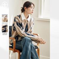 限尺码：DUIBAI 冬装设计感小众菱形格女式套头毛衣