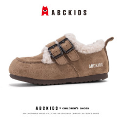 ABCKIDS ABC KIDS童鞋 儿童毛绒棉鞋 卡其 30 内长约18.9cm   均码