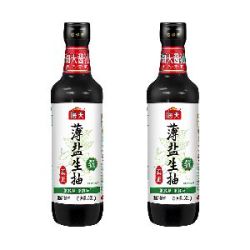 海天 薄盐生抽605g*2减盐不减鲜酿造酱油