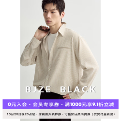 伯爵卓尔 亚麻长袖衬衫男士春秋季高端老钱风条纹肌理设计衬衣男 X631392 卡其条 S (165)