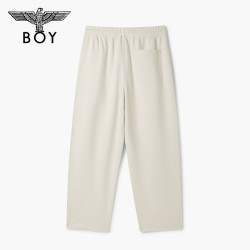 BOY LONDON 秋冬男女百搭时尚纯棉直筒抽绳可调节休闲长裤N15078 米白色 M