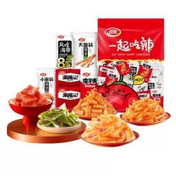 卫龙 缤纷零食大礼包 豆干魔芋爽素肉辣条海带 多种口味
