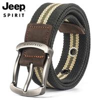 JEEP SPIRIT JEEP吉普皮带男士帆布腰带韩版潮流时尚裤腰带耐磨耐穿品牌皮带