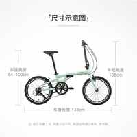喜德盛 折叠自行车成年人W5/W3男士女士xds铝合金20寸单车可变速 米雾灰