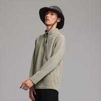 牧高笛 男款长袖户外运动半开襟立领抓绒衣