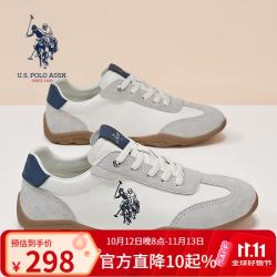 U.S. POLO ASSN. 保罗男鞋2026春秋新款休闲板鞋高端轻奢德训鞋男款时尚百搭T头鞋