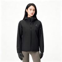 伯希和 追风系列 冲锋衣三合一男女外套夹克抓绒内胆登山服 女款 漫暮黑