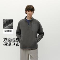 森马 冬CNSPACE航天合作系列格子绒肌理服半开襟卫衣男