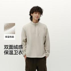 森马 冬CNSPACE航天合作系列格子绒肌理服半开襟卫衣男