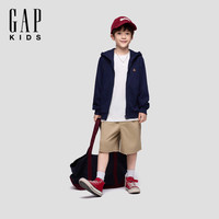 Gap 男童 抓绒连帽开衫卫衣 外套 海军蓝