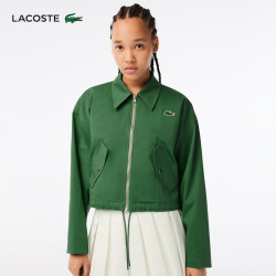 LACOSTE 法国鳄鱼女装时尚休闲简约工装风短款夹克外套|BF0064