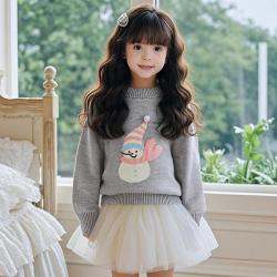 笛莎 婴幼女童毛衣冬儿童保暖百搭时尚休闲针织上衣