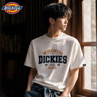 Dickies 美式潮牌圆领印花短袖男士夏季宽松舒适休闲百搭T恤上衣白色L